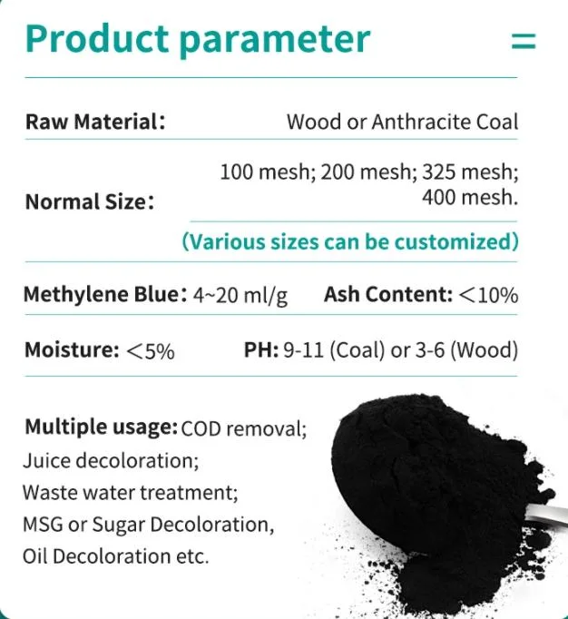 Zhongci Powdered Activated Charcoal Odor Absorbing Material Per Kg Price