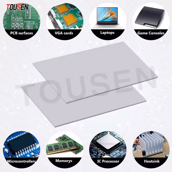 Thermal Silicone Pad Thermal Pads Thermal Interface Material Good Endurance Wholesale Customized with Long Life for GPU CPU Motherboard Heatsink Pad