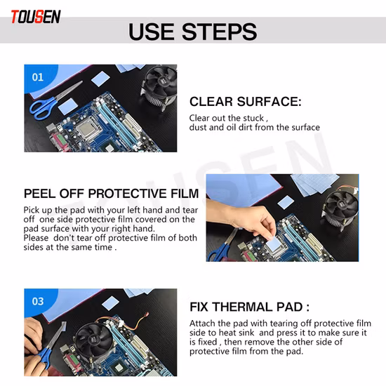 Thermal Interface Material Thermal Pads Thermal Heating Pads Low Thermal Resistance Wholesale Customized Cooling Thermal Mat Gap Filling Materials