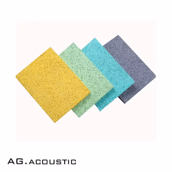 AG. Acoustic Decorative Board Painted Wood Wool Wall Panels Sound Absorbing Material